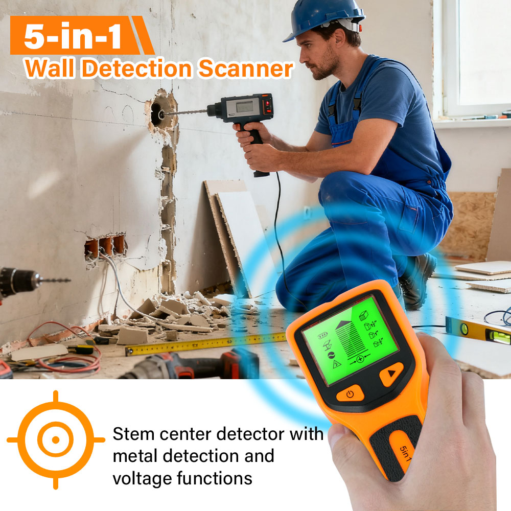 Handheld 5 in 1 Digital Wall S - Water Leak Detector Wired 评论和价格