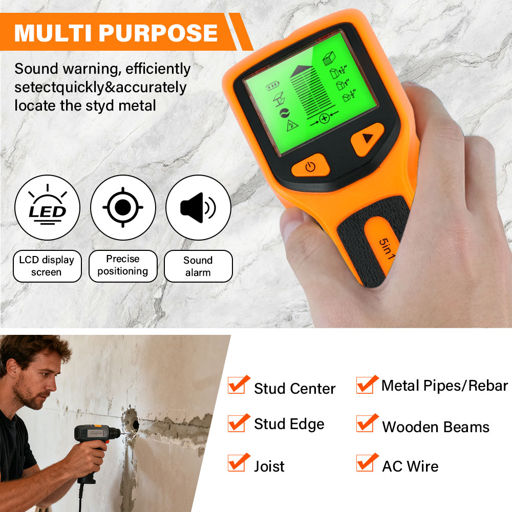 Wall Stud Detector 5 in 1 Hand - Water Leak Detector Wired 评论和价格